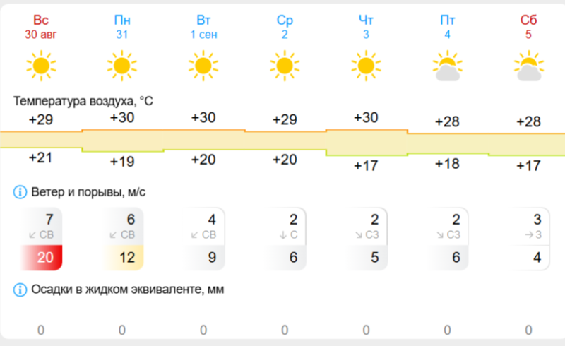 Легкий ветер и до +30: какая погода будет на День знаний в Краснодаре